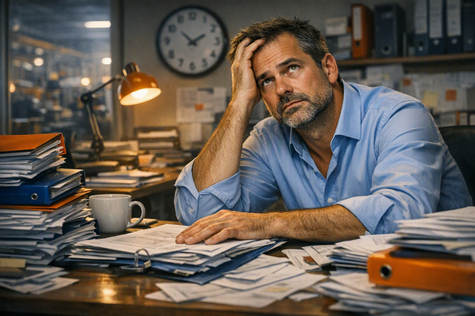 Teveel klusjes en administratie waar je door de waan van de dag niet aan toe komt maar wel blijft liggen.