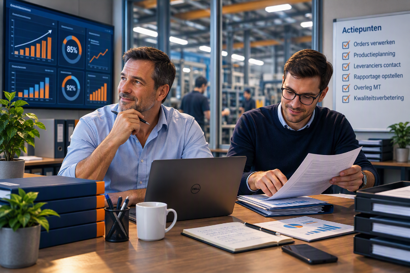 Minder administratieve werkdruk dankzij operationele ondersteuning in de productieomgeving.